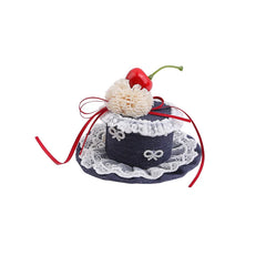 Hot Sale Cake Shape Red Ribbon Cherry Decorative Hairbands Alligator Claws Clips Fashion Elegant Headbands Accessory for Women