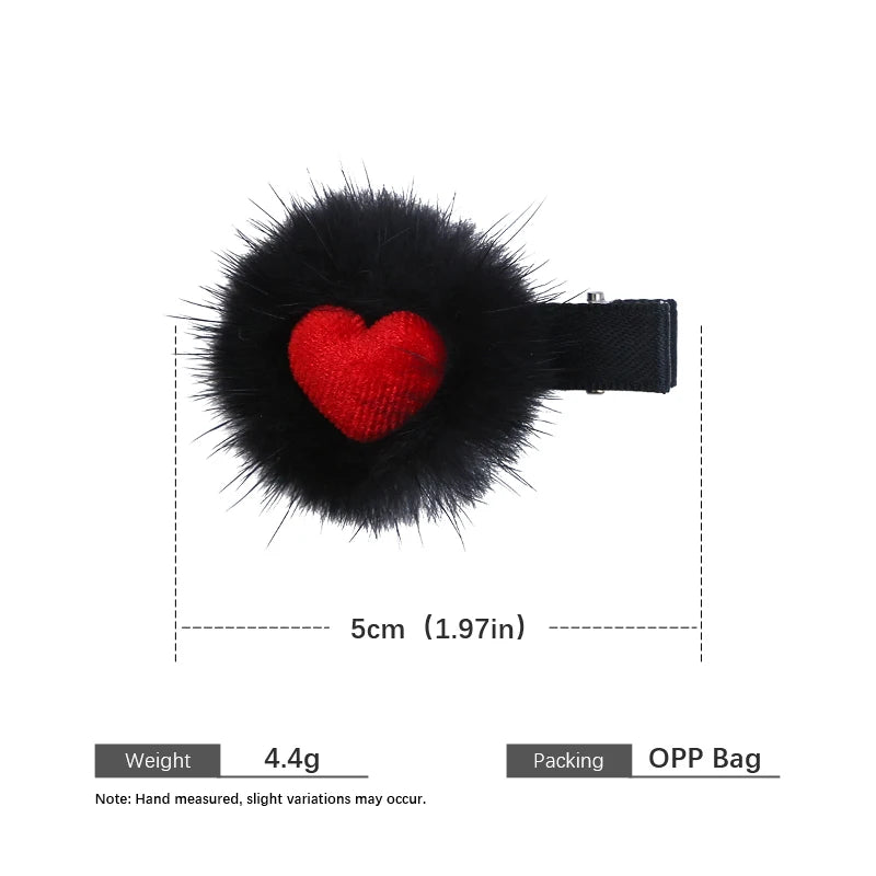 Fashion Cute Heart Shaped Sweet Elegant Hair Clips for Girls Trendy Stylish Simple Alligators for Women Ladies Hair Accessories