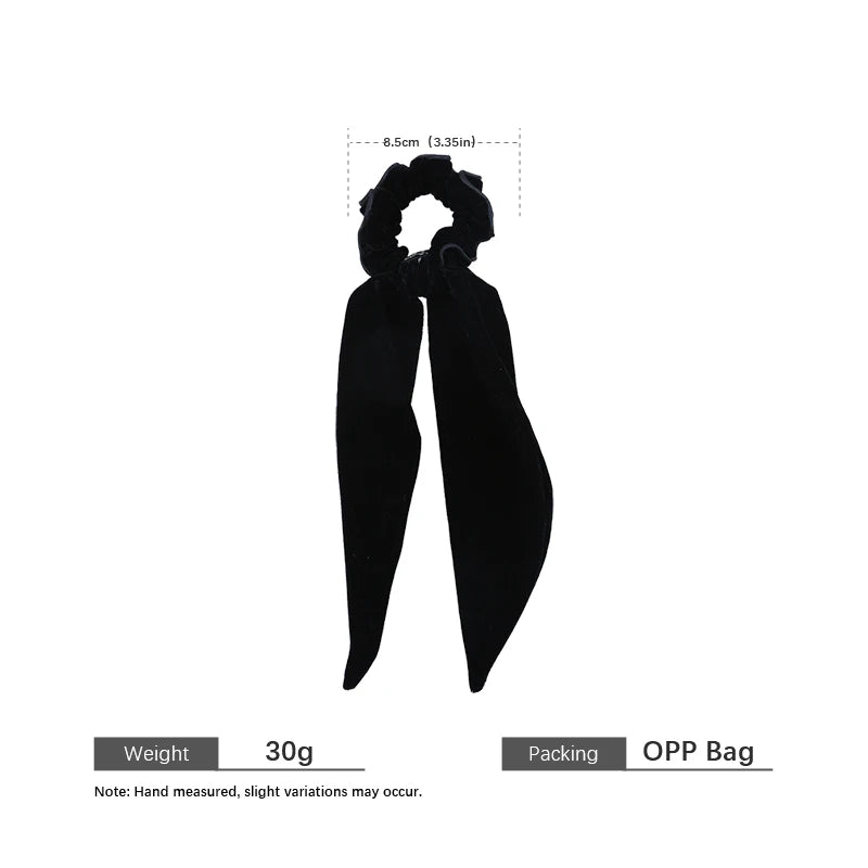 Simple Solid Color Minimalistic Scrunchies for Girls Elegant French Style Hair Ties for Women Ladies Hair Accessories Chic