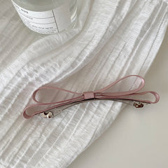 Hot Sale French Vintage Elegant Women Hairpins Medium Barrette Bowknot Solid Color Fabric Claw Clips Wholesale Stock Accessory