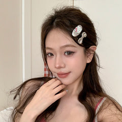 Brand New Alloy Kitty Bowknot Hair Clips for Girls Kids Women Sweet Cute Fashionable Alligator Hair Accessories for Parties