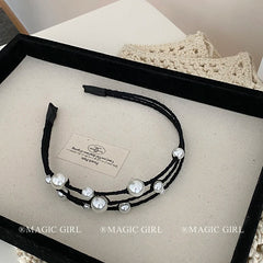 Sweet French Style Elegantly Simple Minimalistic Imitation Pearl Hair Band Accessory for Women Ladies Girls Accessory Headband