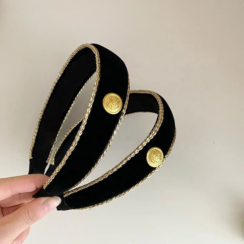 Female Solid Color Wide Hairbands Elegant Vintage Simple Customized Wholesale in Stock Headbands Accessories for Women Office