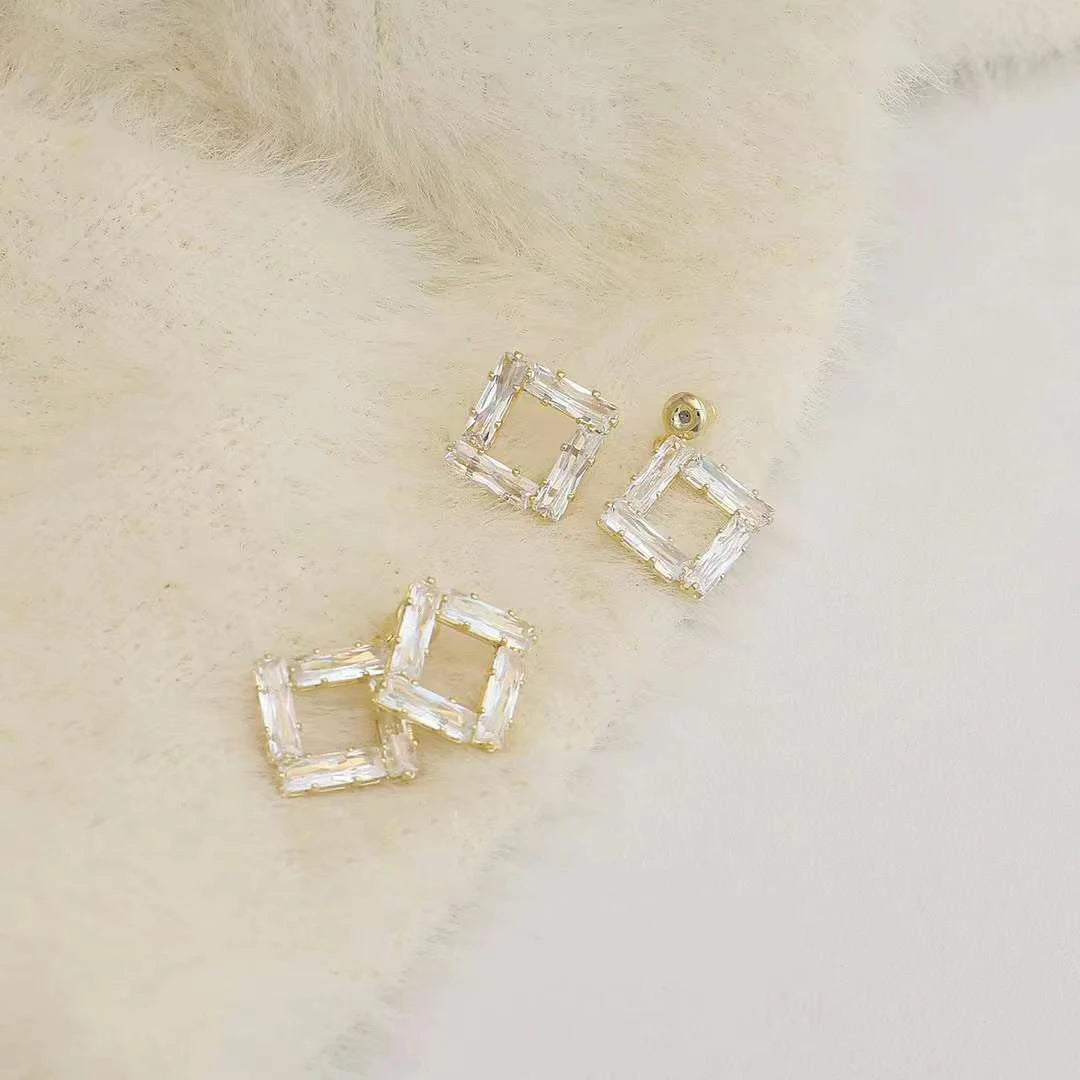 Fashion Art Deco Simple Minimalistic Drop Earrings for Girls Sweet Elegant Graceful Jewelry for Women Ladies Accessories Chic