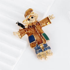 Fashion Scarecrow Trendy Luxury Cartoon Brooches for Girls Sweet Elegant Pins Jewelry for Women Ladies Accessories Wholesale