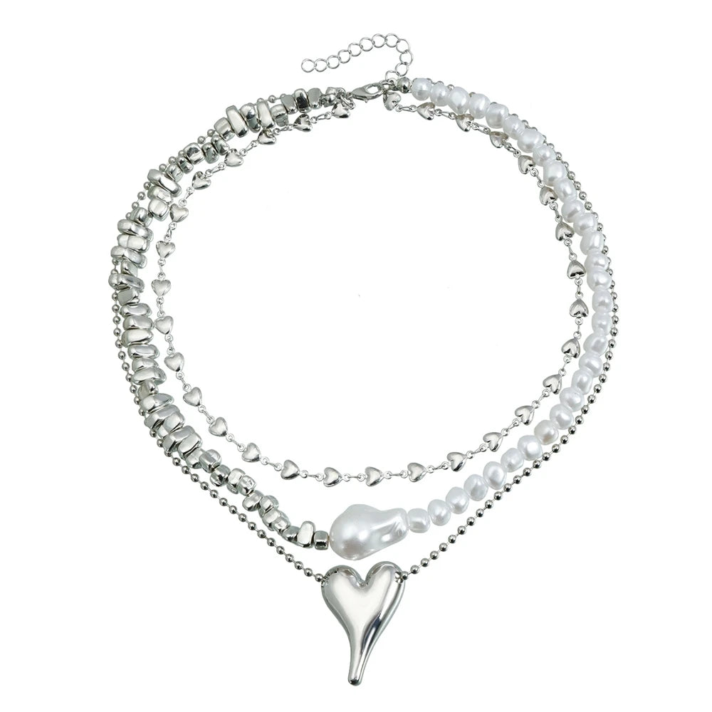 Fashion Beads Hear Simple Minimalistic Necklaces for Girls Sweet Cute Jewellry for Women Ladies Accessories Chinese Supplier
