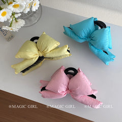 Large Solid Color Bowknot Hair Claw Clips for Women & Girls Fabric Hair Accessories Cute & Trendy Haarspange for Daily Wear