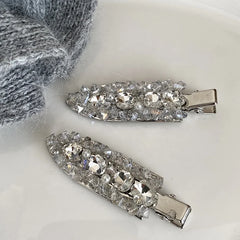 Female Hot Sale New Design Rhinestone Small Alligator Clip Sparking Glitter Fashion Chic Customized in Stock Hair Clip Accessory