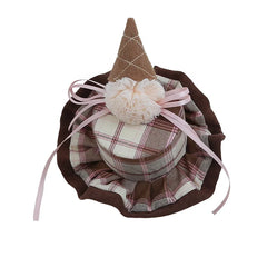 Chic Plaid Birthday Cake Headband Chic Fashionable Sweet Hair Accessories for Baby Girls and Kids Chic