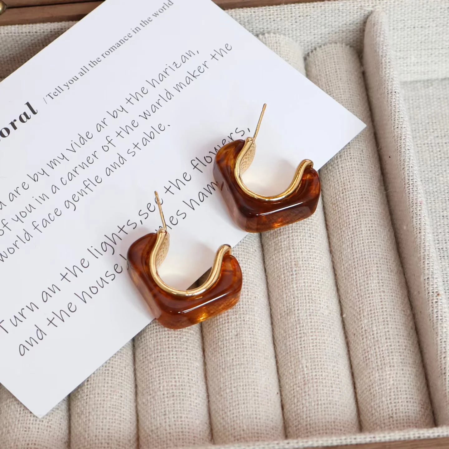 Women Hot Sale Amber Small Hoop Earring Fashion Luxurious Glamorous Lightweight Bulk Jewelry Accessories for Casual Holiday Use