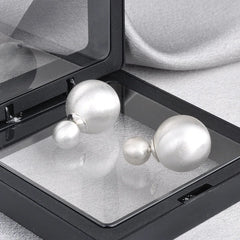 Metal Brushed Double Ball Stud Earrings Women Fashion High-end Personalized Earrings European and American Ear Accessories Bulk