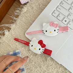Hot Sale Cute Cat Pink Red Long Large Barrette Hair Claws Sweet Girly Aesthetic Fashion in Stock Hair Clips Accessories for Kid