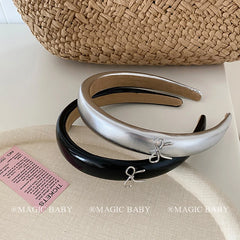 Kids Solid Color Bowknot Wide Headbands Trendy Beauty Cool Wholesale in Stock Hairbands Accessories for Children Daily School