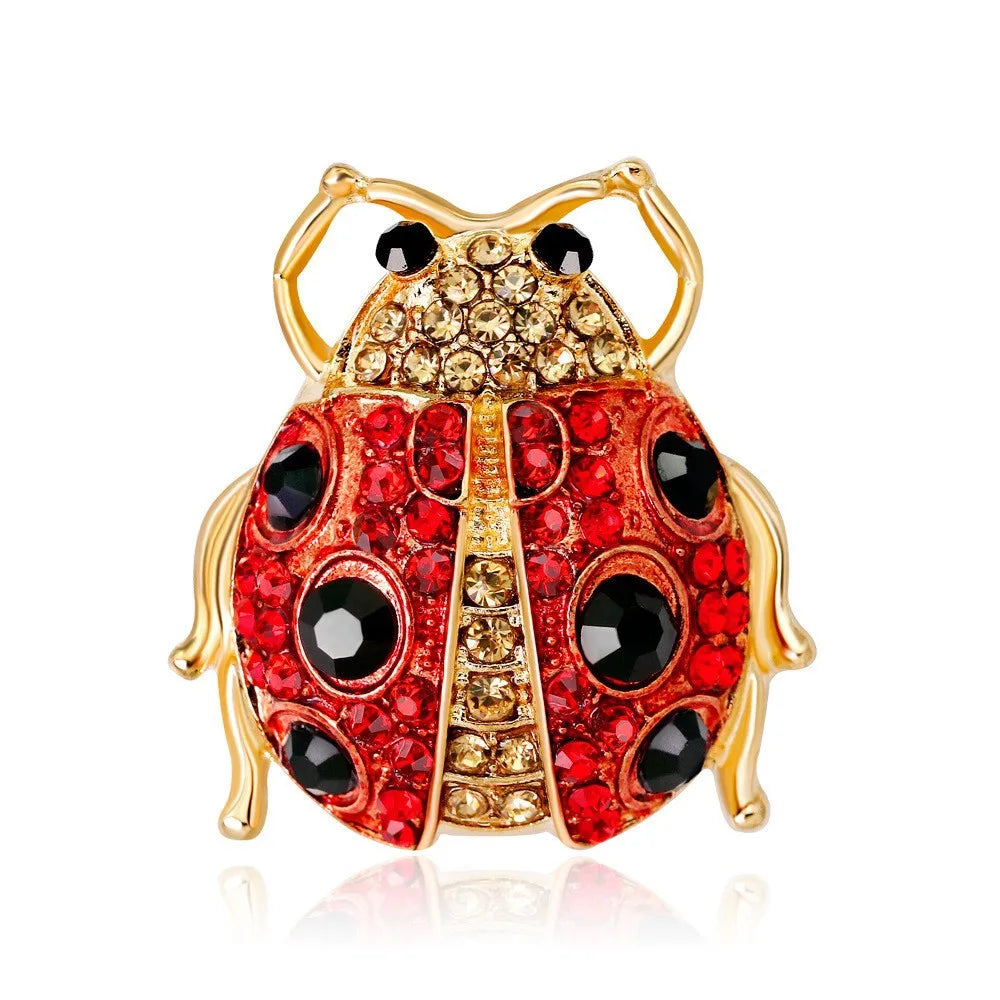 Fashion Animals Beetle Sweet Cute Brooches for Girls Stylish Trendy Pins Jewelry for Women Ladies Accessories Wholesale Kawaii