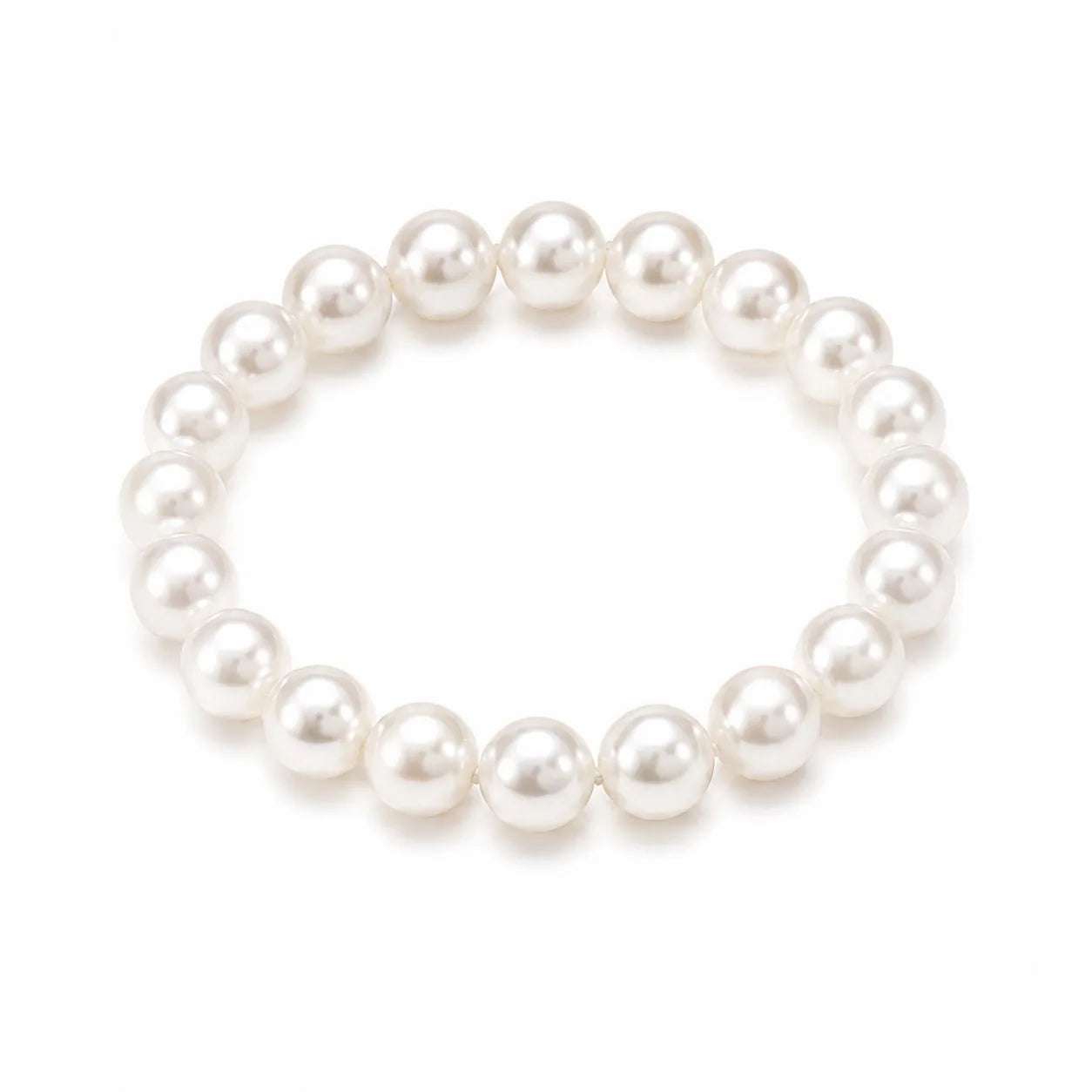 Women 10 MM 8MM 6MM Pink White Glass Pearl Bracelet Elegant Simple Mixed Order Accepted in Stock Jewelry for Female Daily Life
