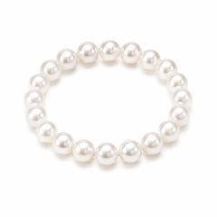 Women 10 MM 8MM 6MM Pink White Glass Pearl Bracelet Elegant Simple Mixed Order Accepted in Stock Jewelry for Female Daily Life