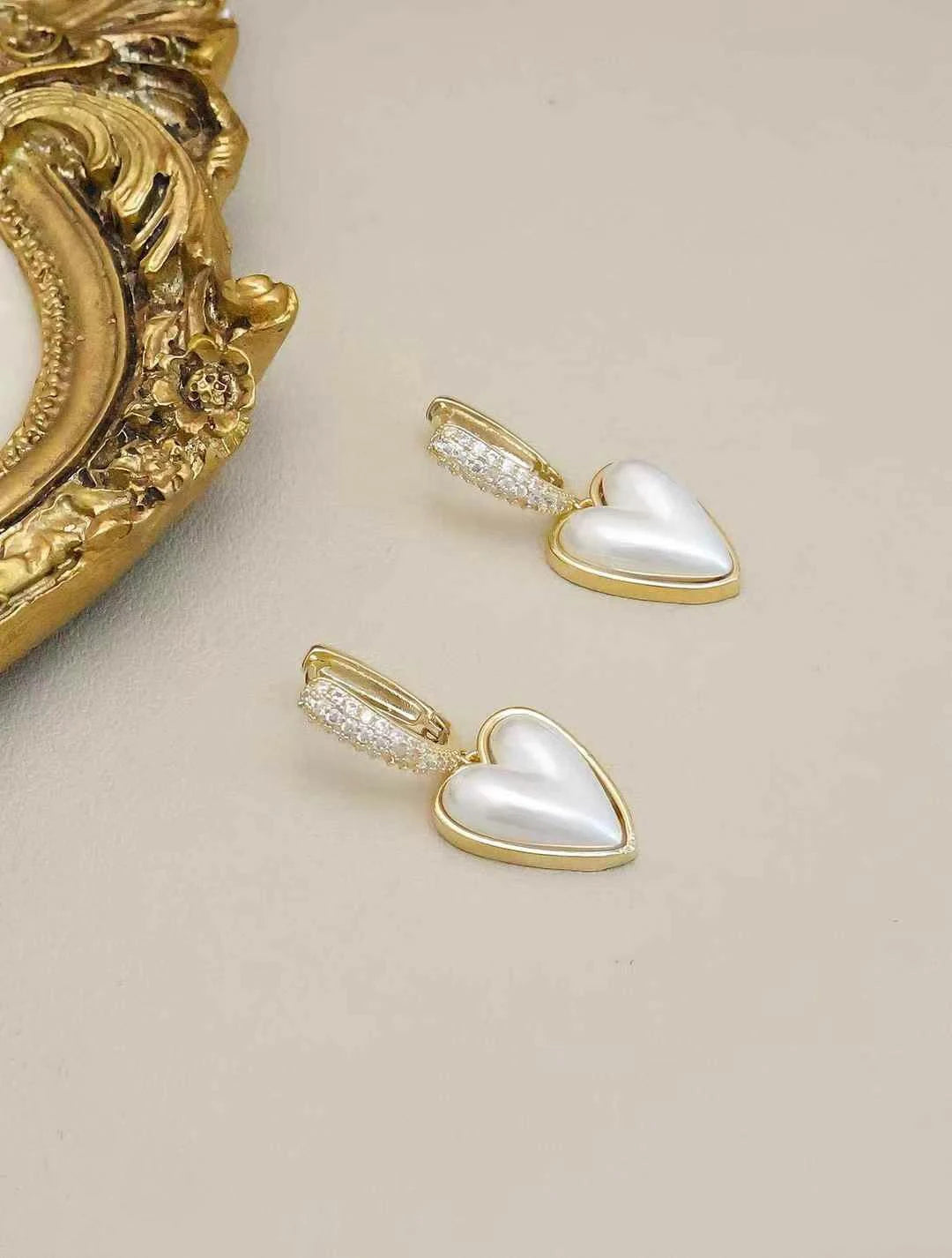 Ladies Flower Rhinestone Crystal Imitation Pearl Decorative Drop Earring Elegant Trendy Glamorous Wholesale Jewelry Accessories