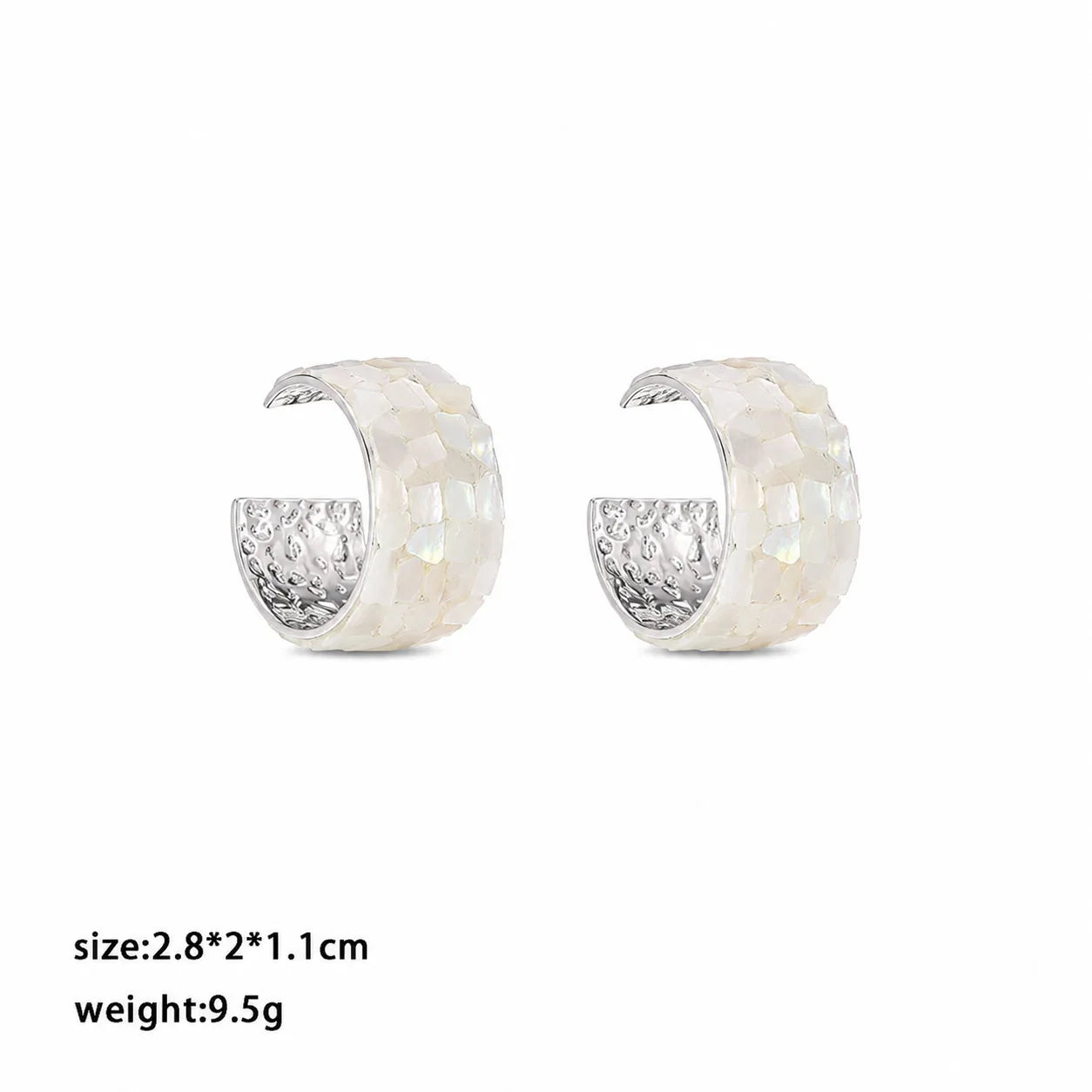 Fashion Simple S925 Silver Hoop Earrings for Girls Shell Elegant Jewelry for Women Ladies Wholesale China Manufacturer Bulk