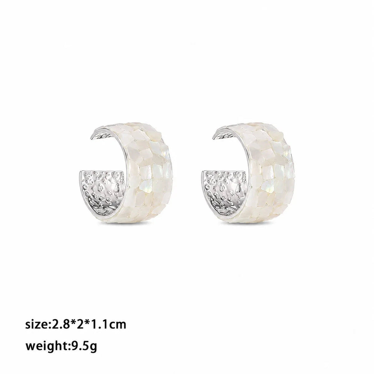 Fashion Simple S925 Silver Hoop Earrings for Girls Shell Elegant Jewelry for Women Ladies Wholesale China Manufacturer Bulk