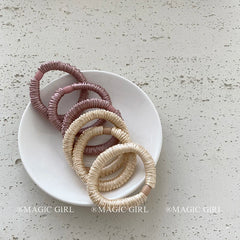 Elegant Minimalistic Solid Color Scrunchies High Elastic Hair Ties for Girls and Women Simple Fashion Hair Accessories