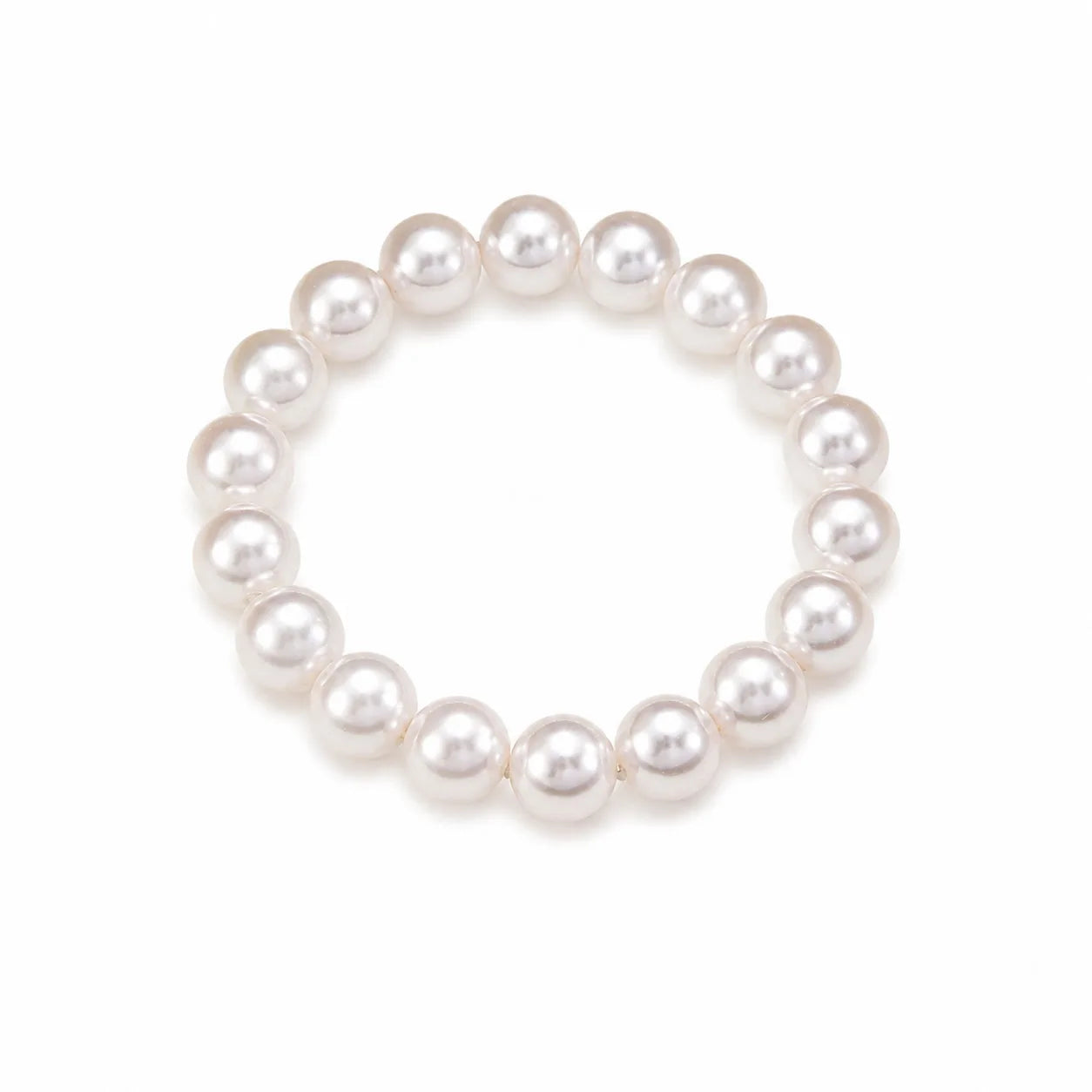 Women 10 MM 8MM 6MM Pink White Glass Pearl Bracelet Elegant Simple Mixed Order Accepted in Stock Jewelry for Female Daily Life