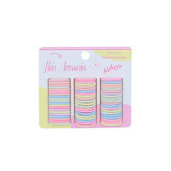 Simple Solid Color Minimalistic Fashion Scrunchies High Elastic Hair Ties for Kids Children Hair Accessories in Stock Kawaii