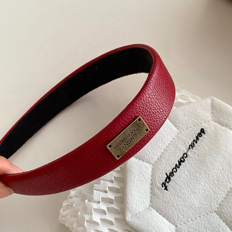 Fashion Simple Red Solid Color Hair Band for Baby Girls Trendy Chic Minimalistic Head Band for Kids Child Hair Accessories