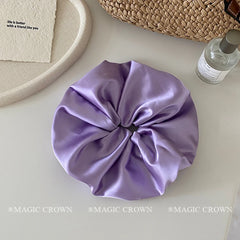 Lustrous Elegant Fashion Scrunchies Stylish Solid Color Hair Ties for Girls and Women Sweet New Design Hair Accessories