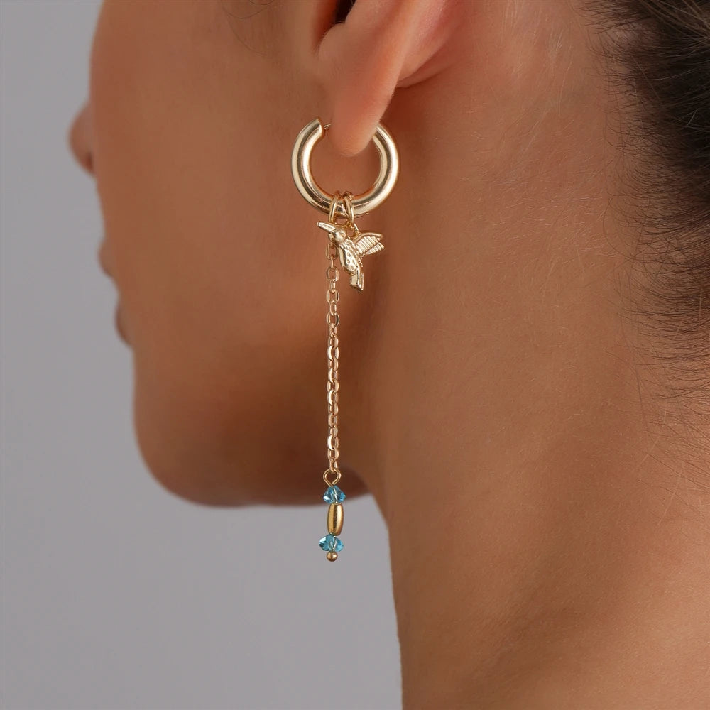 Fashion Sweet Beads Bird Animals Necklaces for Girls Charms Glamorous Earrings Jewelry Sets for Women Ladies Accessories Chic
