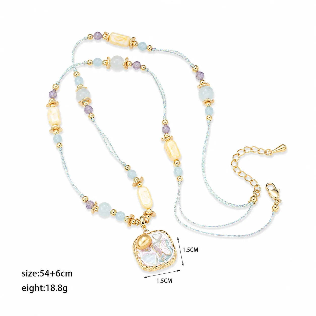 Fashion Freshwater Pearl Crystal Copper Pendent Necklaces for Girls Sweet Trendy Jewelry for Women Ladies Wholesale Bulk