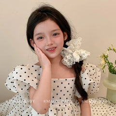 Simple Minimalistic Elegant Scrunchies for Baby Girls Lace Sweet Hair Ties for Kids Children Hair Accessories in Stock Chic