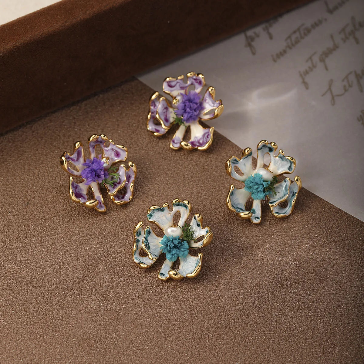 Fashion Flower S925 Silver Freshwater Pearl Stud Earrings for Girls 18K Gold Plated Jewelry for Women Ladies Wholesale Bulk