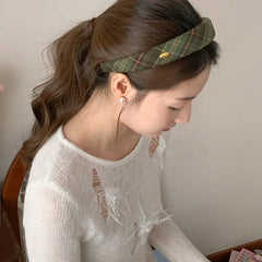 Fashion Classic Plaid Cute Head Band for Girls Sweet Elegant Simple Hair Band for Women Ladies Hair Accessories Female Chic