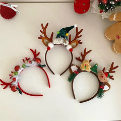 2025 Christmas Classic Deer Santa Claws Hair Band for Baby Girls Cute Sweet Head Band for Kids Children Hair Accessories Chic