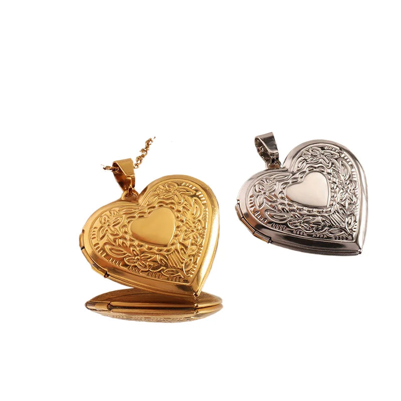 Rrtro Sweet Classic Heart Necklace for Girls Glamorous Charm Trendy Jewelry for Women Ladies Gifts Fashion Accessories Wholesale