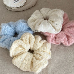 Fashion Simple Solid Color Sweet Scrunchies for Girls Minimalistic Elegant Trendy Hair Ties for Women Ladies Hair Accessories