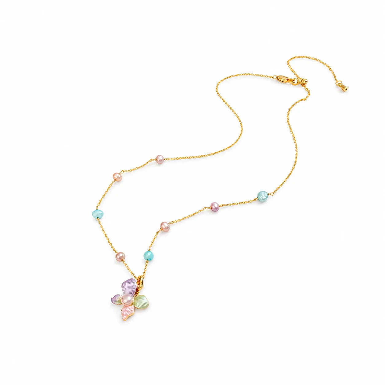 Fashion Butterfly Freshwater Pearl Jewelry Sets for Girls Earrings Necklaces for Women Ladies 18K Gold Copper Wholesale Bulk