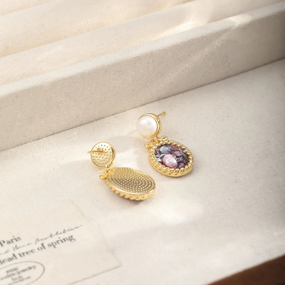 Fashion Freshwater Pearl Crushed Shell S925 Silver Drop Earrings for Girls Vintage Jewelry for Women Ladies Wholesale Bulk