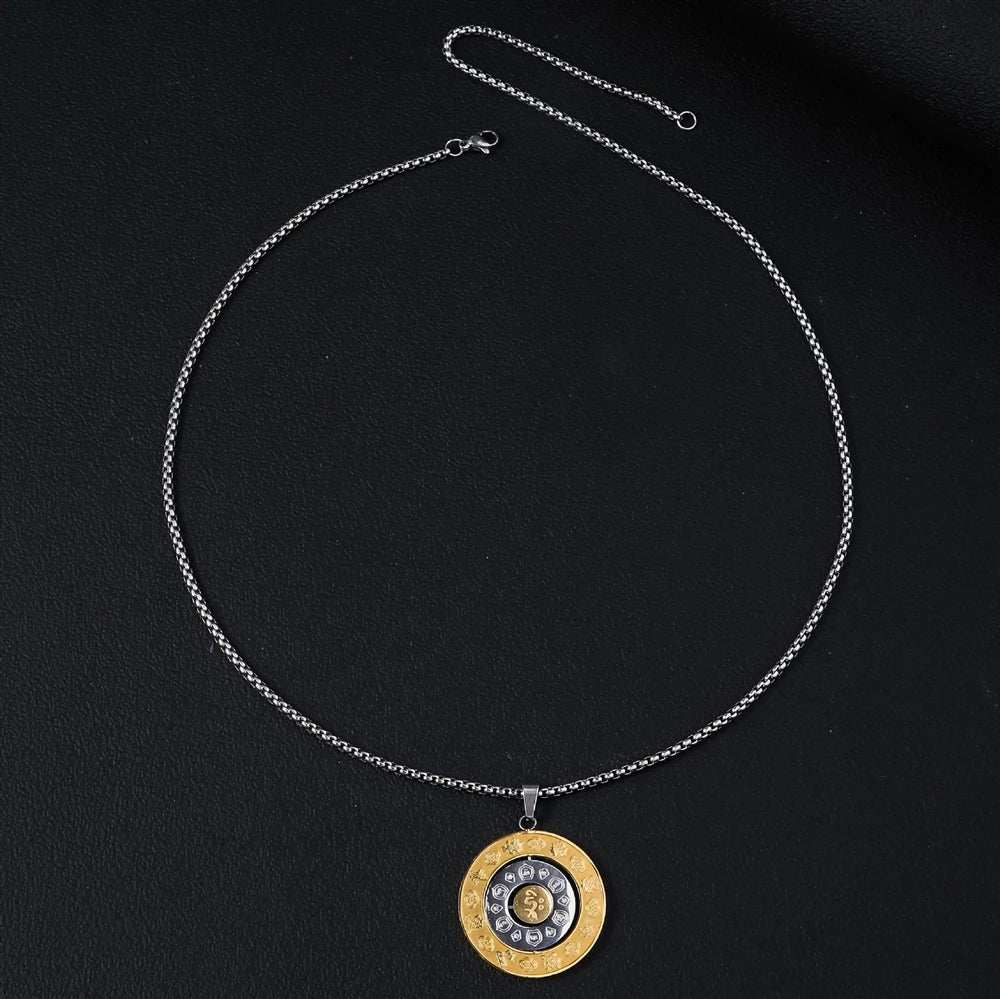 Fashional Classic Modern Necklace Circle Zodiac Sign Glamorous Trendy Charm Jewelry for Women Lady Female  Accessories Wholesale