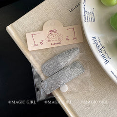 Silver Rectangle Hair Clips for Women Girls Ladies Stylish Simple Trendy Hair Accessories Made of Alloy for Parties