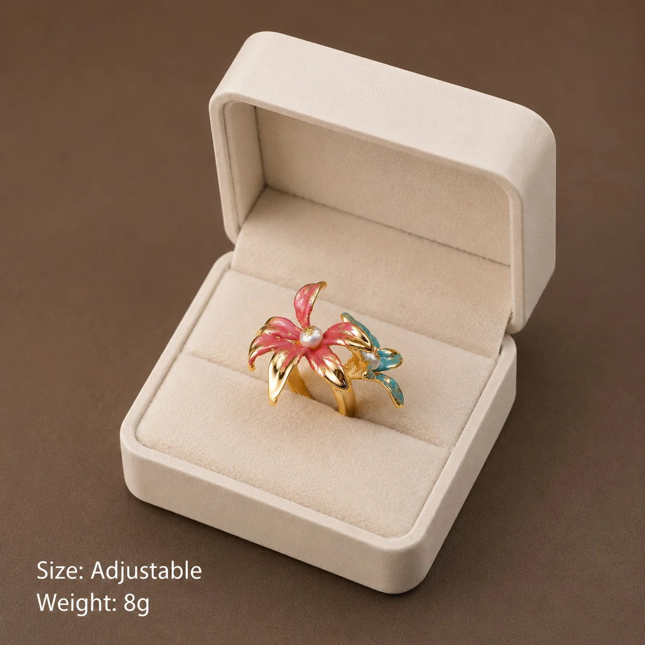 Fashion Flower Pearl Rings for Girls Boho Trendy Simple Minimalistic Jewelry for Women Ladies Wholesale China Factory Stylish