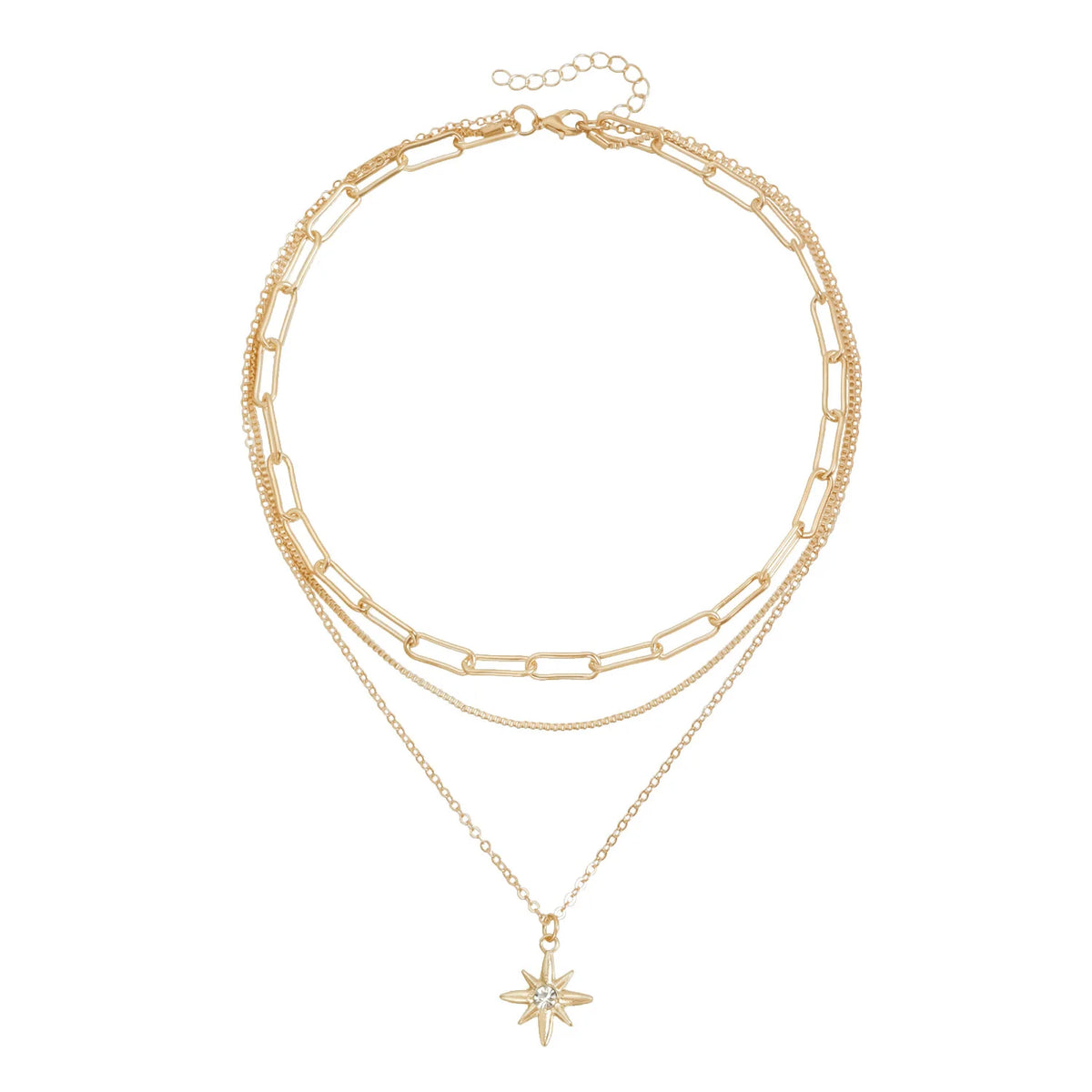 Fashion Glitter Multi Layer Glitter Necklaces for Girls Sweet Elegant Glamorous Jewelry for Women Ladies Accessories Wholesale