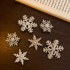 Sweet Glitter Luxurious Hair Clips for Baby Girls Cute Winter Snow Alligators for Kids Children Teens Hair Accessories in Stock