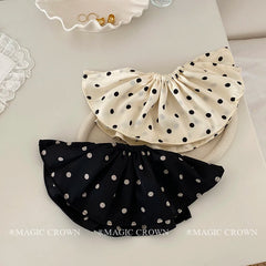 Women Solid Color Dots Large High Elastic Scrunchies Elegant Simple Lightweight Thick Thin Hair Ties Accessories for Women Daily