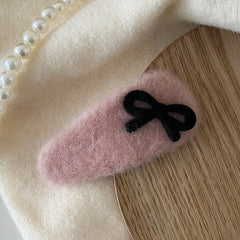 Hot Sale Chic Elegant Bowknot Hair Clip for Women Girls' Fashion Trendy Accessory Solid Color Fabric Snap Clips Sweet Cute Style