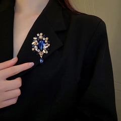Fashion Glitter Sparkle Luxury Vintage Retro Brooches for Girls Elegant Crystal Trendy Jewelry for Women Ladies Accessories