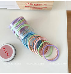 Solid Color Simple Minimalistic Scrunchies for Baby Girls Fashion Trendy Hair Ties for Kids Children Hair Accessories in Stock
