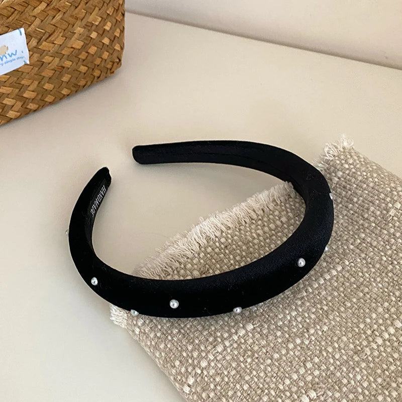Fashion Solid Color Glitter Head Band for Girls Trendy Stylish Hair Band for Women Ladies Hair Accessories Chinese Supplier