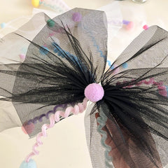 Hot Sale Tulle Large Bowknot Barrette Clips Trendy Sweet Customized Breathable High Quality Hairpins Accessories for Women Daily