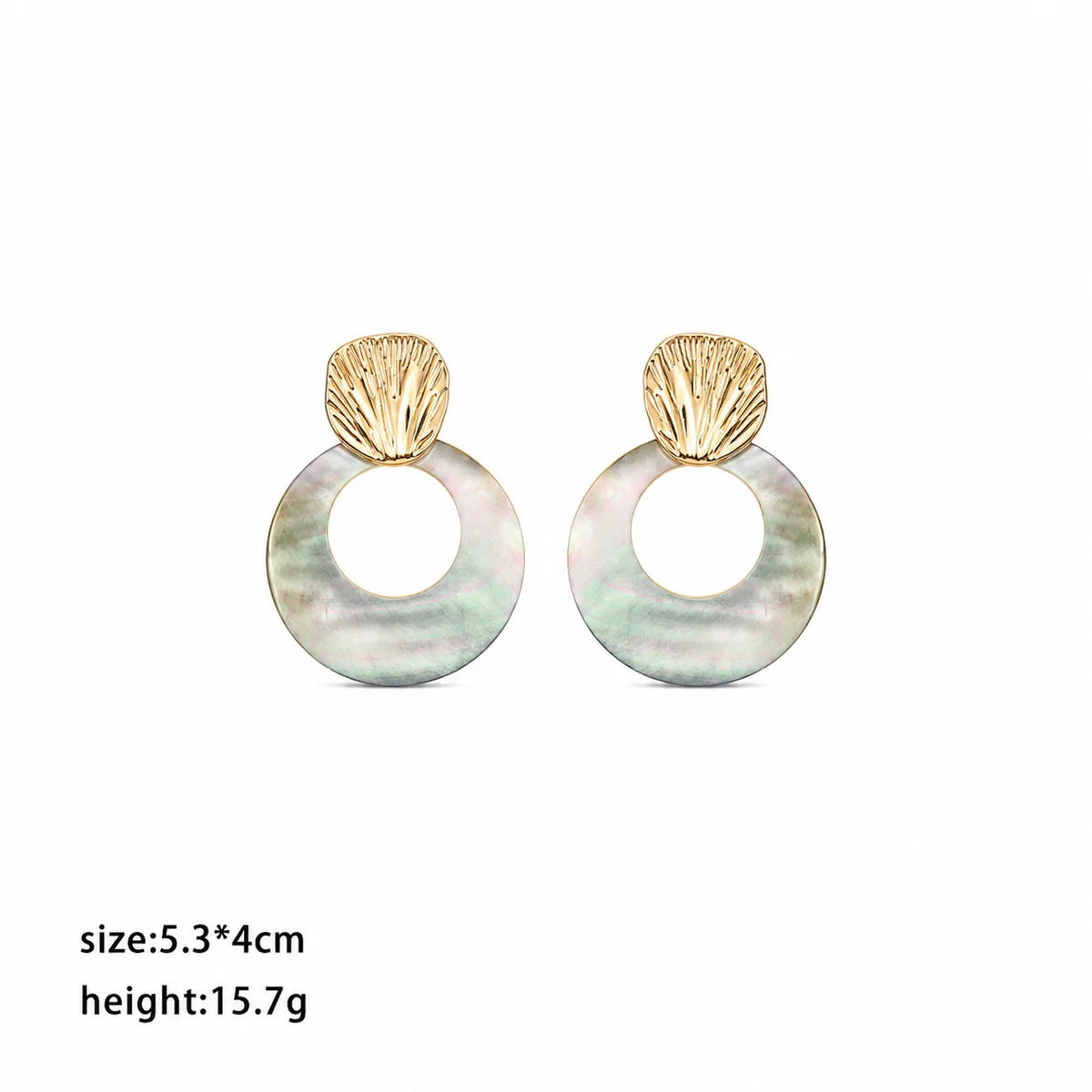 Fashion Abalone Shell Copper S925 Silver Drop Earrings for Girls Trendy Jewelry for Women Ladies Wholesale China Manufacturer
